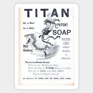 Victorian soap advert Titan Soap Sticker